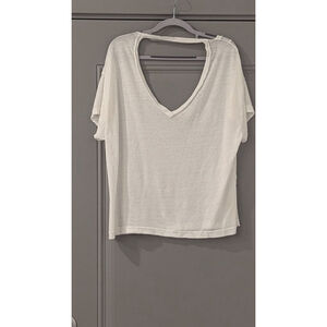 Women's We The Free White Short Sleeve V-Neck Tee S